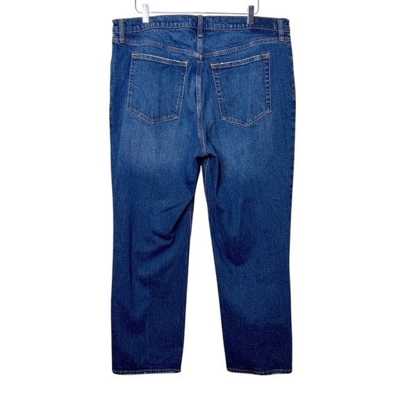 Abercrombie The 90s Straight Ultra High Rise Women’s Plus Dark Wash Jeans Sz 18 - Picture 8 of 11